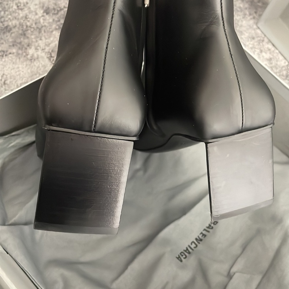 Balenciaga moon bootie boot black leather 38 - Picture 4 of 11